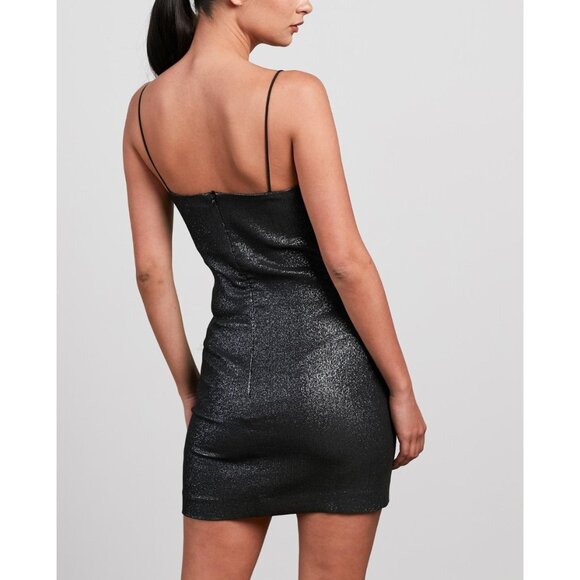 Bec & Bridge Black Starlights Metallic Mini Dress NWT - Size 6 - Picture 3 of 7